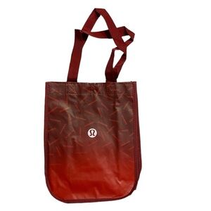 Lululemon Red and White Tote 12”H x 9”W 4.5” D